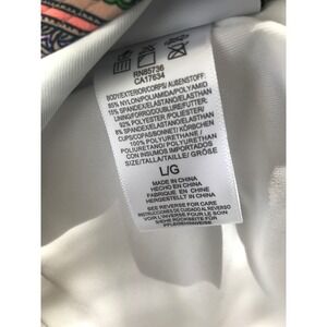 SONOMA Paisley Halter Tankini Swim Top L Green Pink Peac